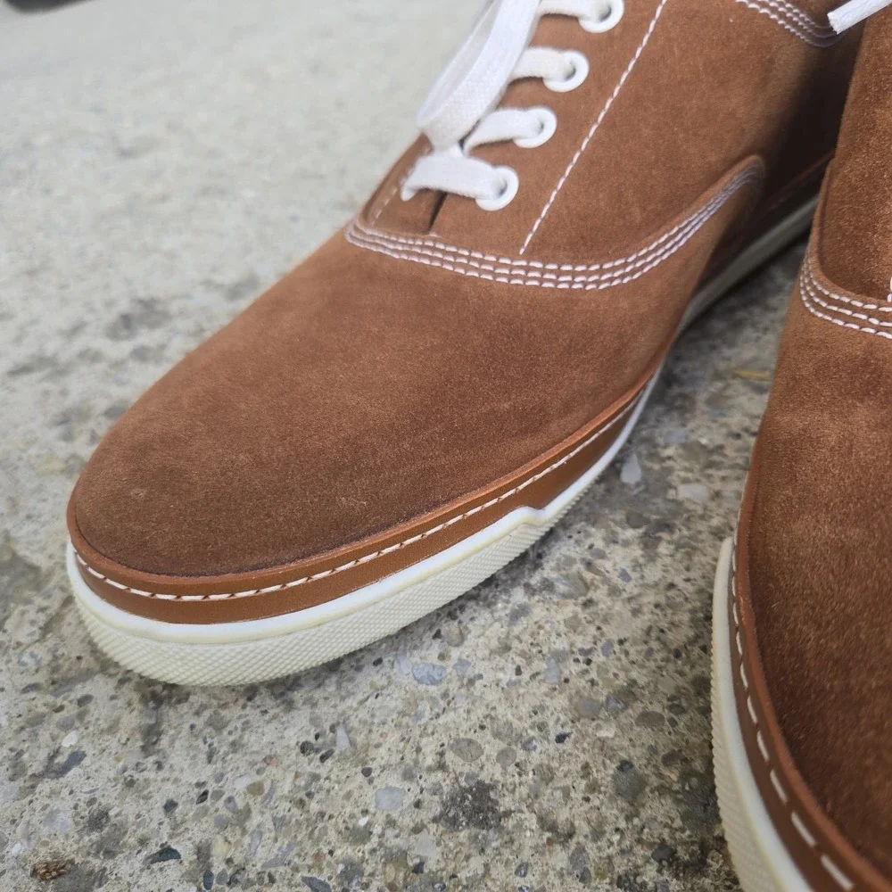 Allen Edmonds Porter Derby Suede Lace Up Sneakers US Men's 9D Brown